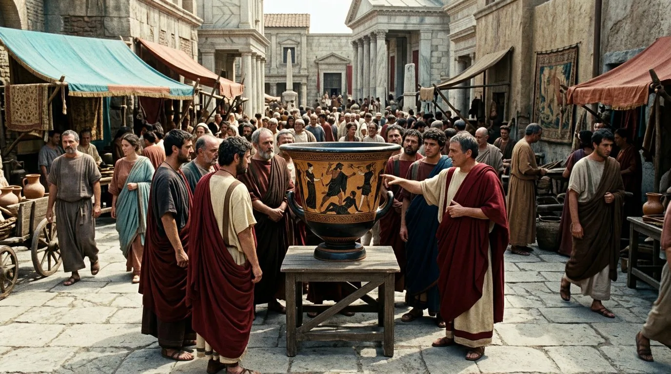 The Niobid Krater Attempted Three-Dimensional Perspective - Historical illustration