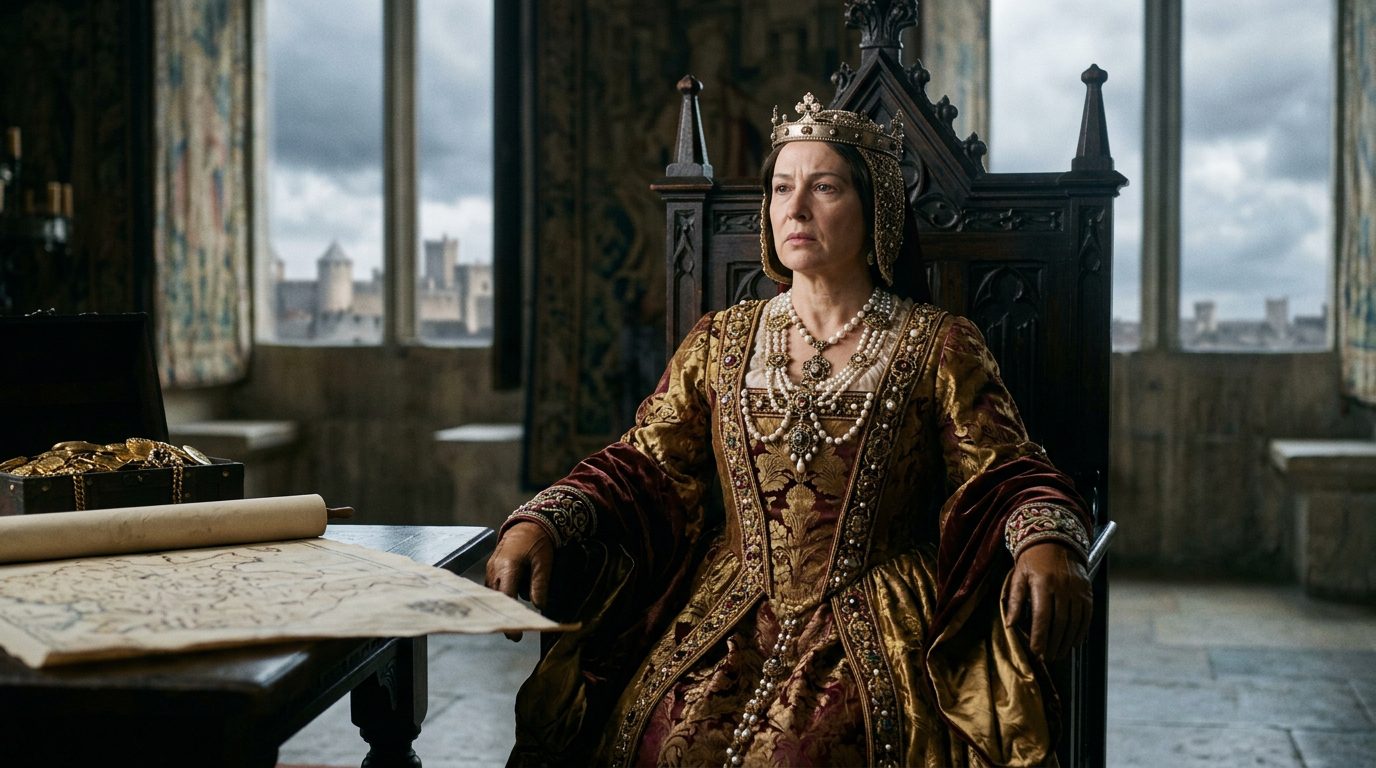 Isabella I of Castile - Patron of Discovery and Justice - Historical illustration