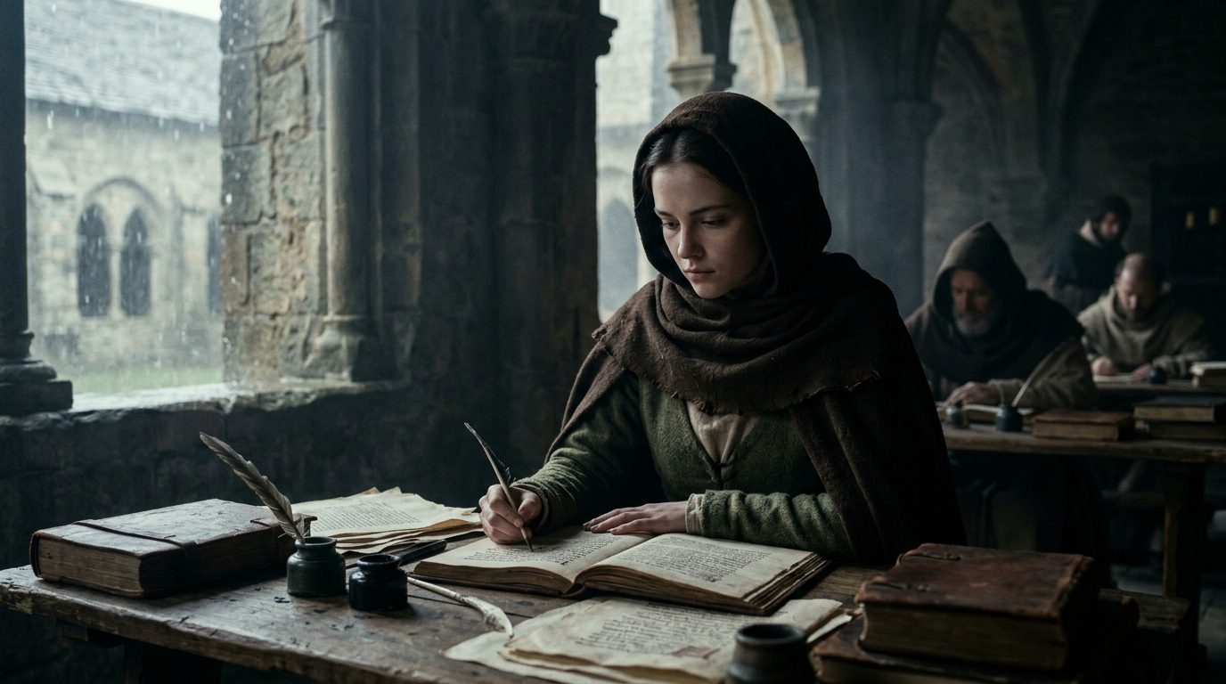 Héloïse d’Argenteuil - The Scholar Who Challenged Religious Authority - Historical illustration