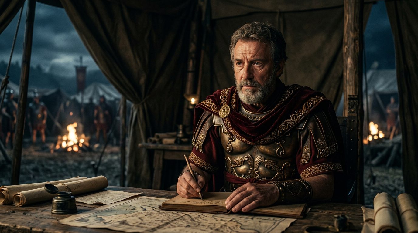 Marcus Aurelius Wrote Meditations While Commanding Rome’s Armies - Historical illustration