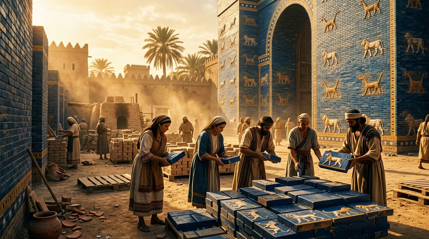 Babylonian Glazed Bricks Required Industrial-Scale Quality Control - Historical illustration