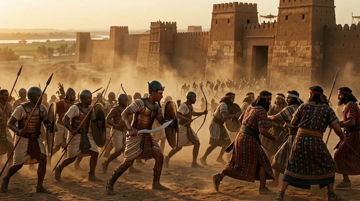 Ahmose I Expelled Foreign Invaders After 108 Years of Occupation - Historical illustration