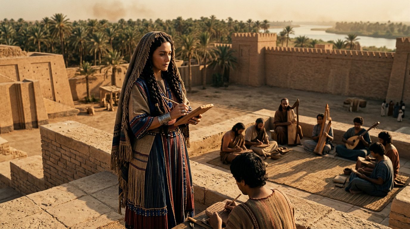 Enheduanna’s Temple Hymns: History’s First Named Author - Historical illustration