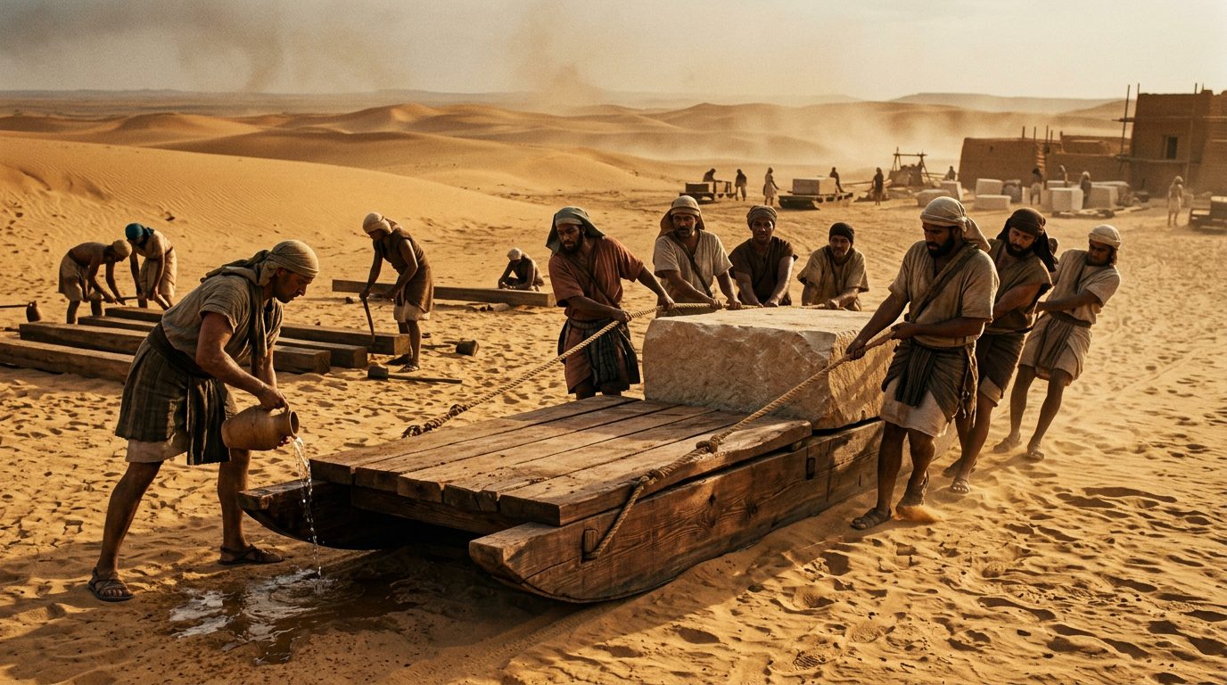 Wooden Sledge Manufacturing Required Lebanese Cedar Imports - Historical illustration