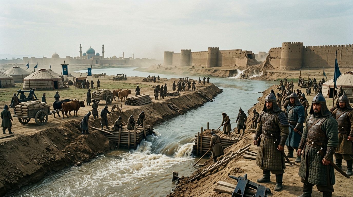 River Engineering Turned Water Into Weapons - Historical illustration