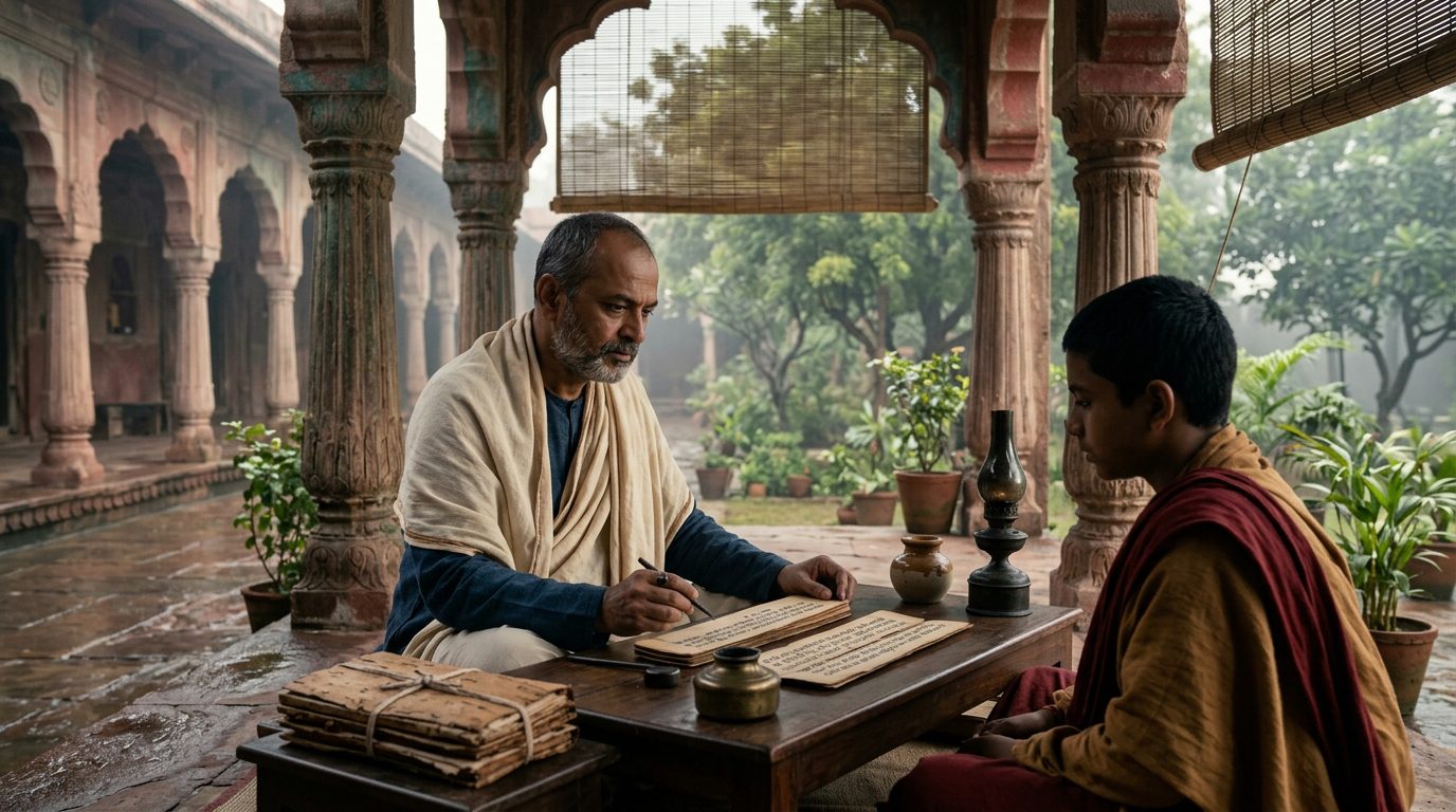 The Formula Hidden in Sanskrit Verse - Historical illustration