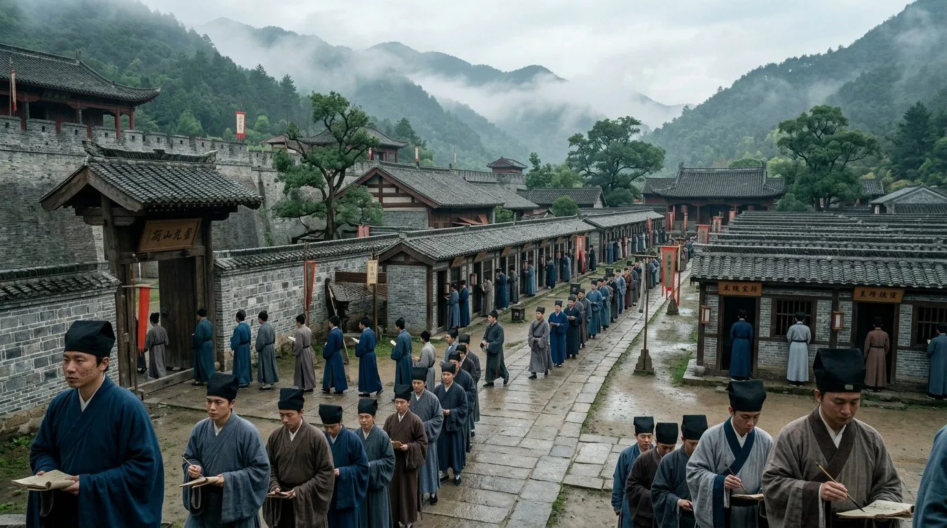 Provincial Xiangshi Examinations in Fortress-Like Compounds - Historical illustration