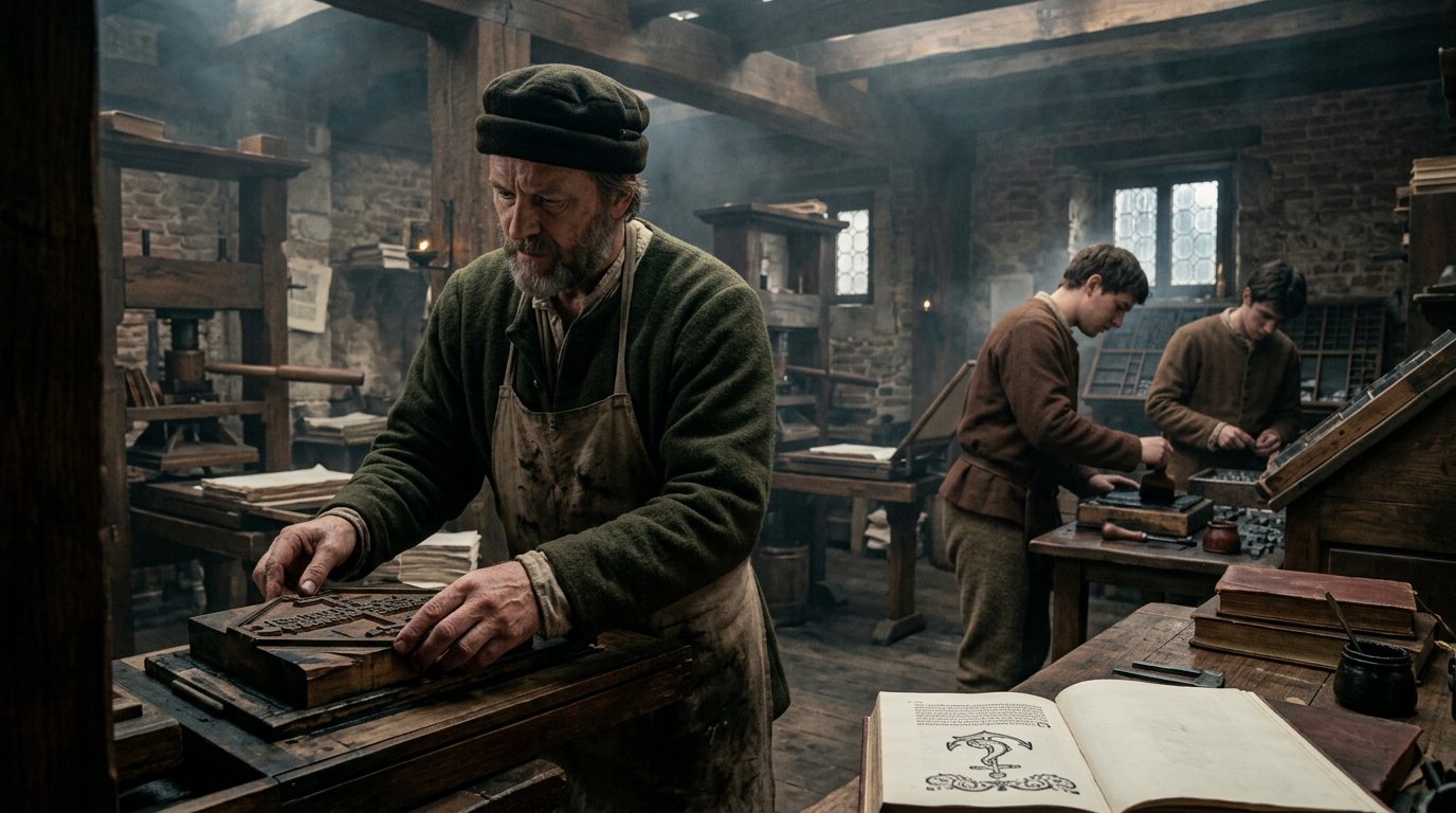 Printer’s Marks Established Europe’s First Commercial Brands - Historical illustration