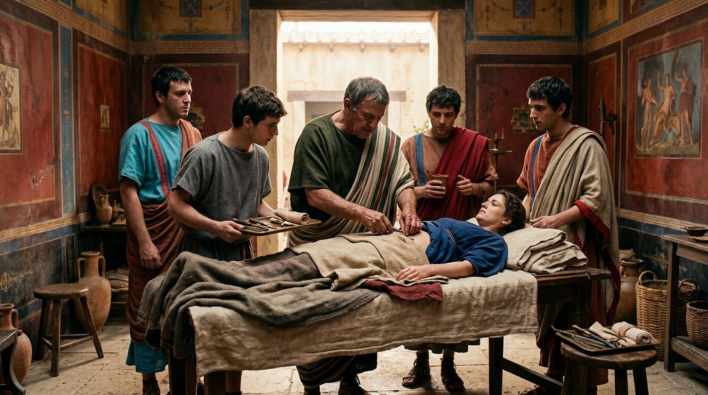 Cesarean Sections Performed on Living Mothers - Historical illustration
