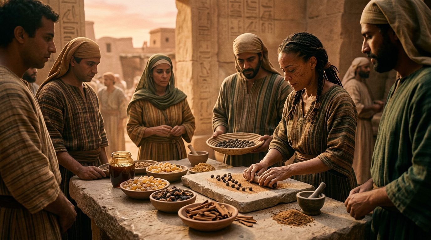 Breath Mints Made From Frankincense - Historical illustration