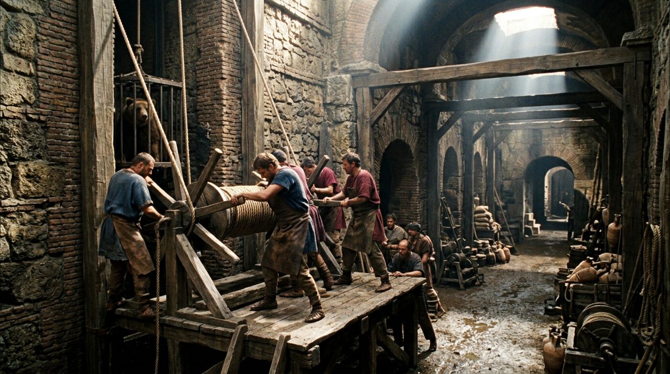 The Colosseum’s Floor Hid 24 Elevators for Surprise Attacks - Historical illustration