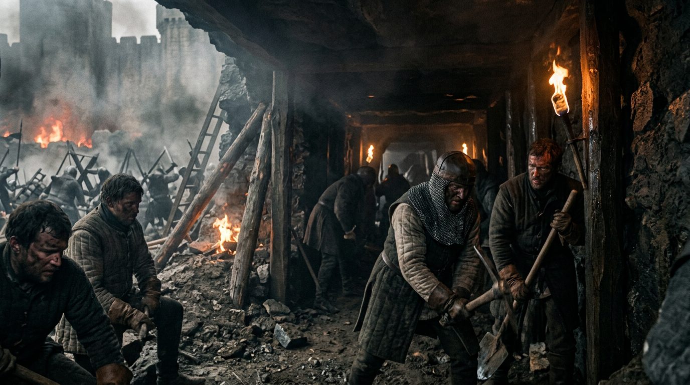 Mining and Sapping: The Silent Siege - Historical illustration