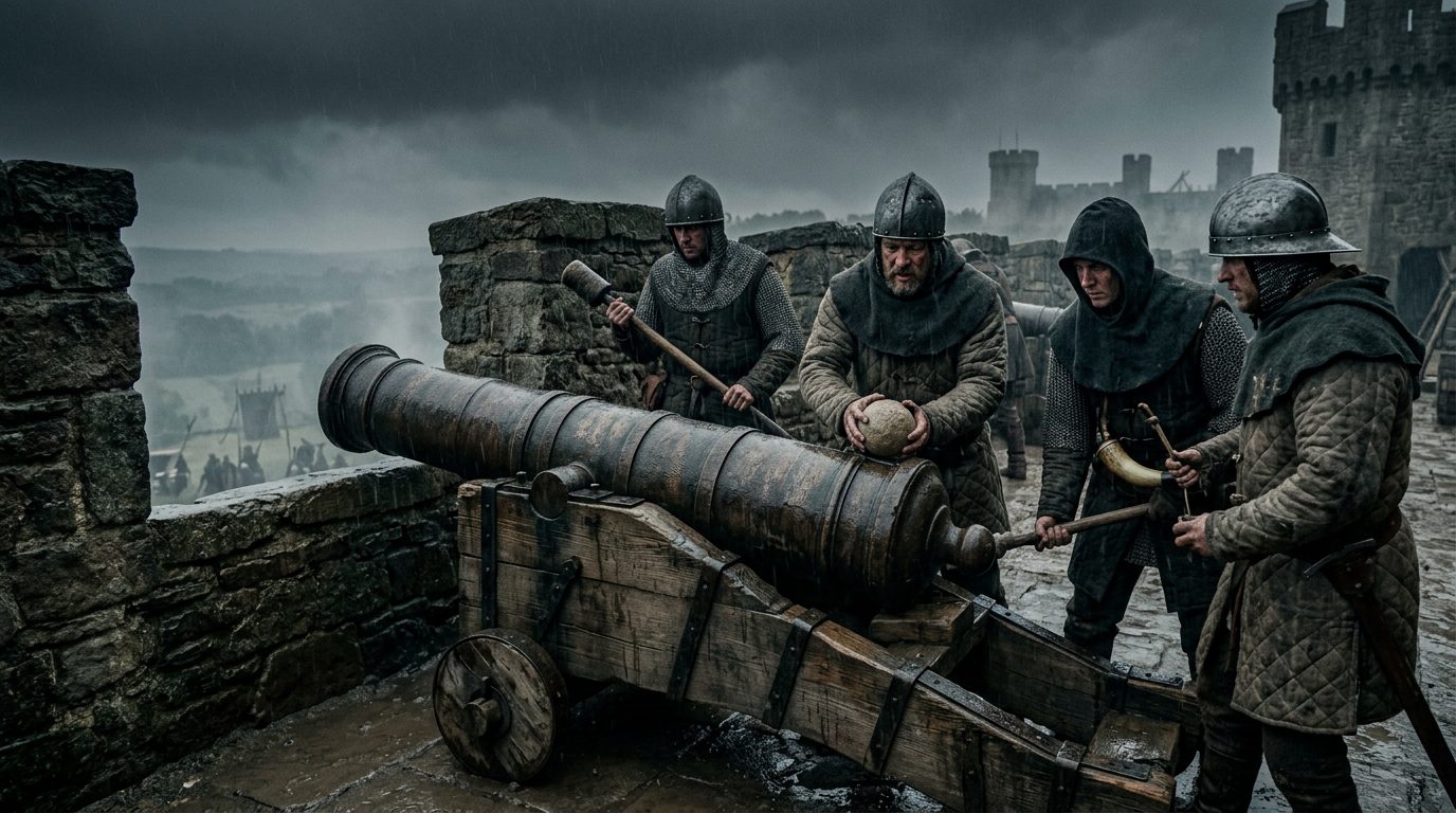 Early Cannons Revolutionized Battlements in the 1320s - Historical illustration
