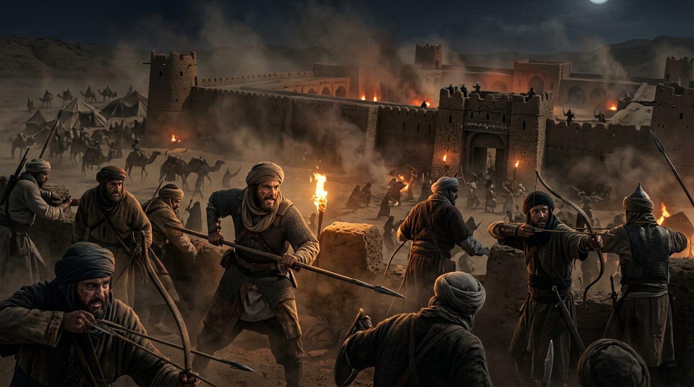 Islamic Caravanserai Network Created Fortified Trade Route Defense System - Historical illustration