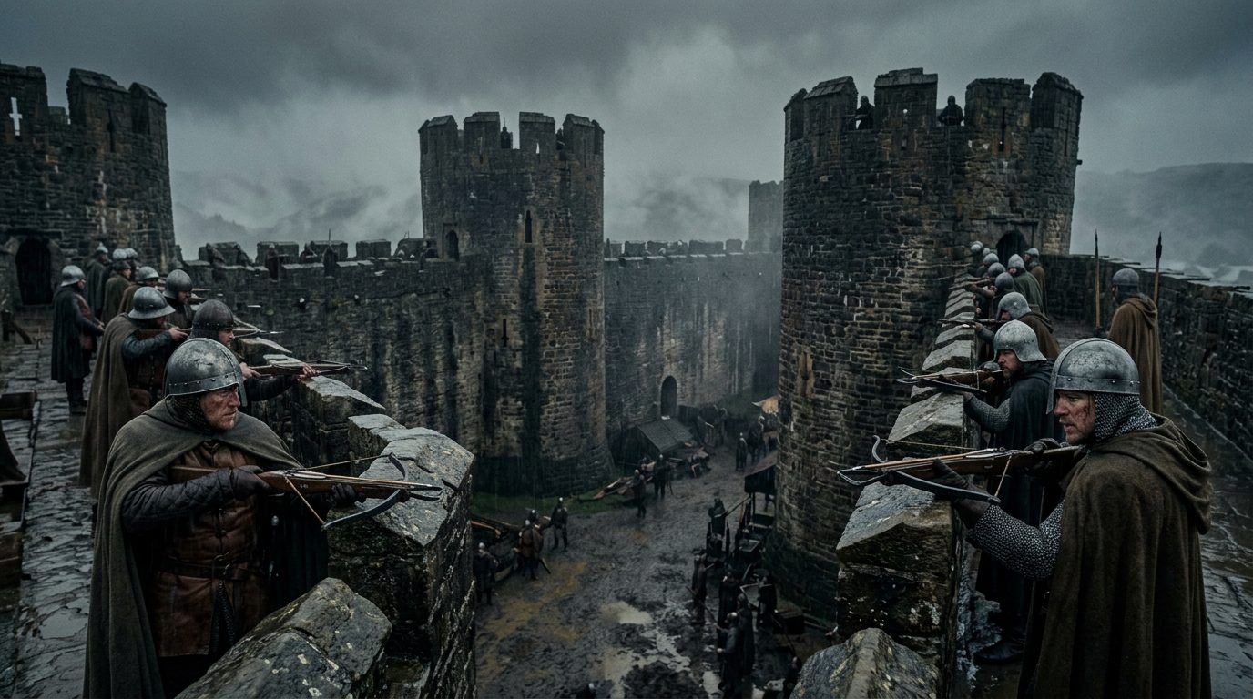 Flanking Towers Created Inescapable Crossfire Zones - Historical illustration