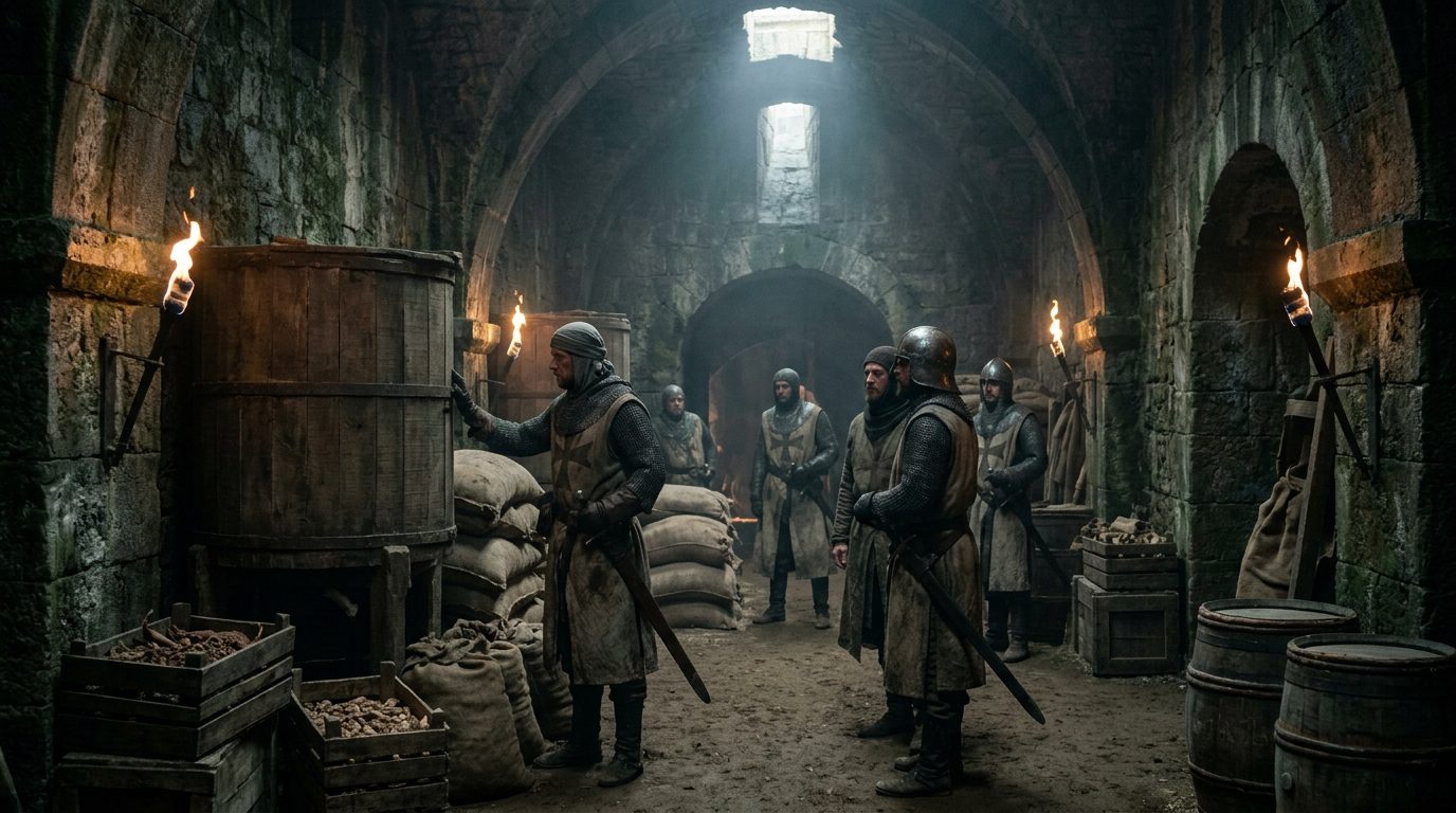Underground Granaries Enabled Year-Long Siege Endurance - Historical illustration