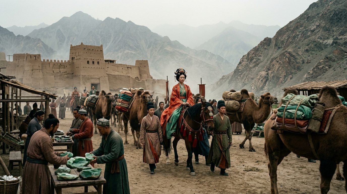 Khotan: Where Silk Secrets Escaped China - Historical illustration