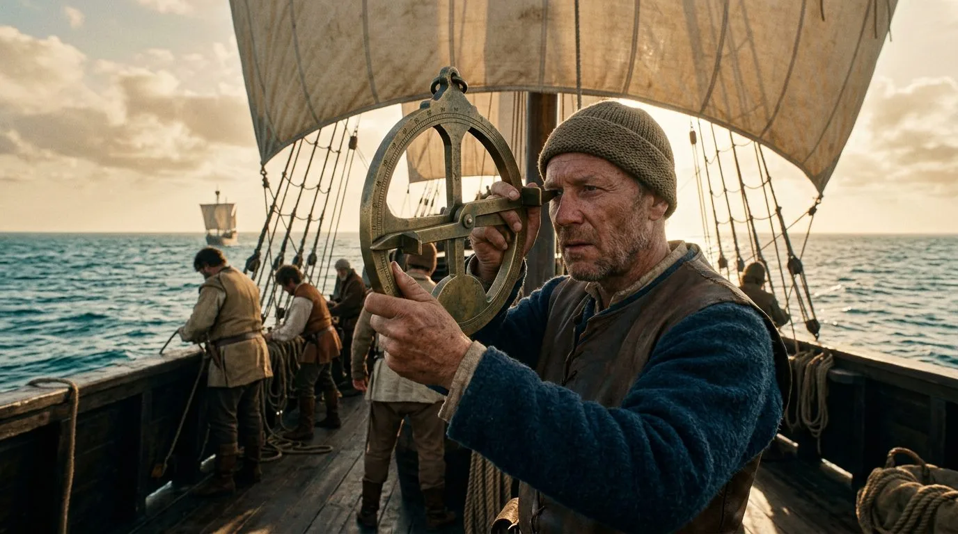 Medieval Marine Astrolabe: Brass Circles That Conquered Oceans - Historical illustration