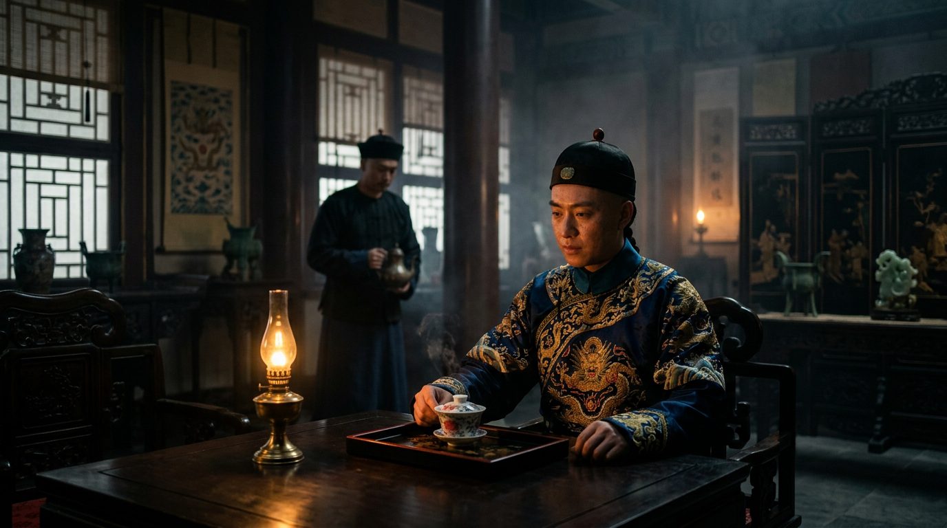 China’s Last Emperor and the Arsenic Tea - Historical illustration
