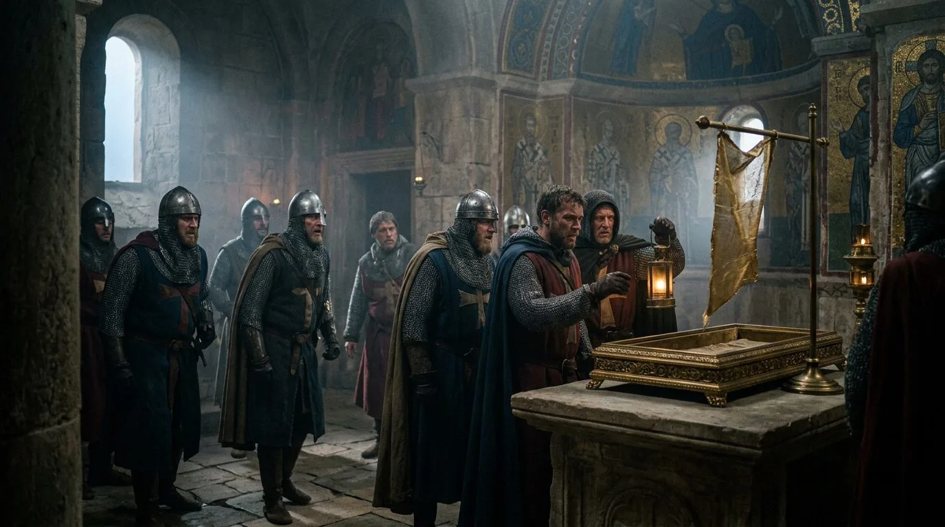 Constantinople’s Imperial Shroud Vanished During the Fourth Crusade - Historical illustration