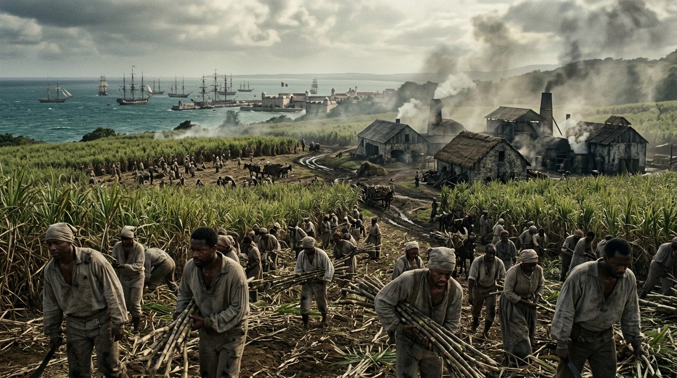France’s Caribbean Sugar Monopoly: Sweet Profits, Bloody Wars - Historical illustration