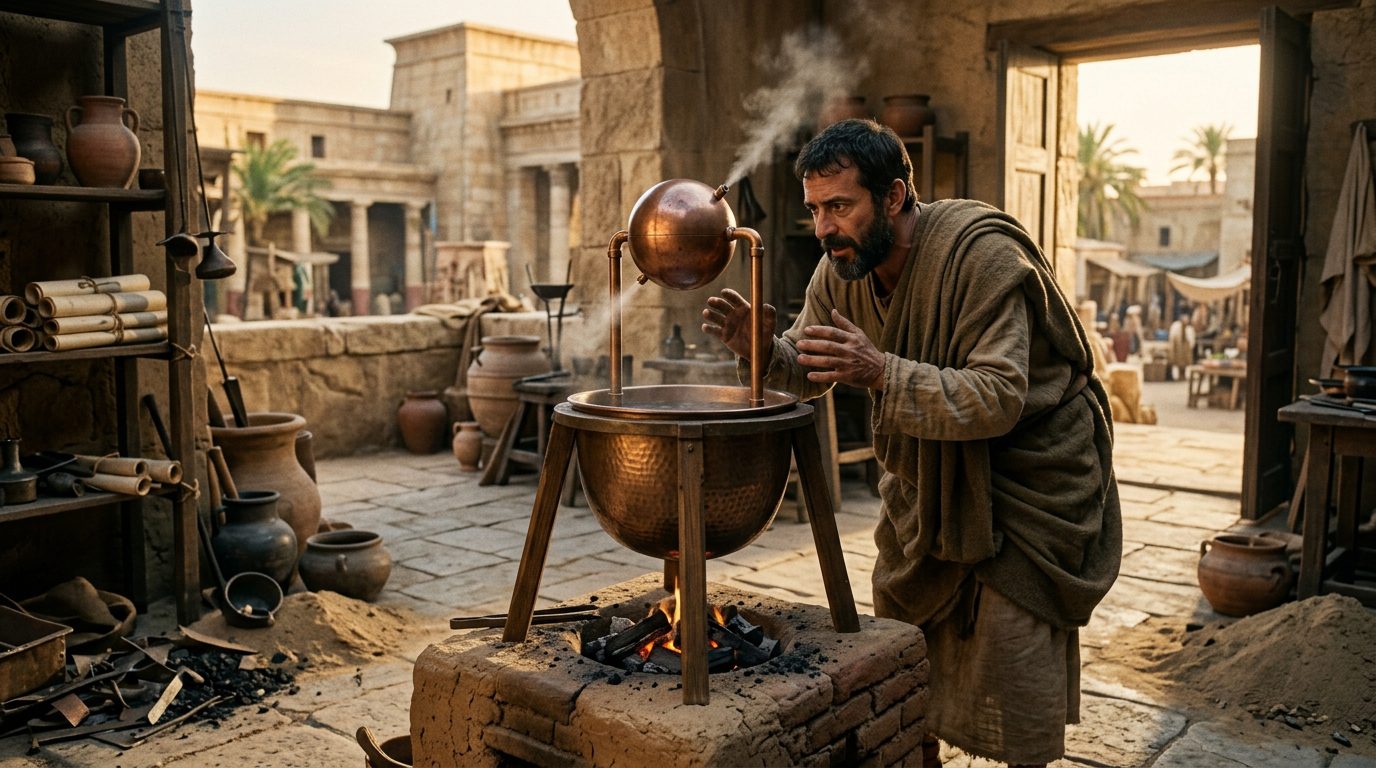 Hero of Alexandria Built the First Steam Engine 1,700 Years Before the Industrial Revolution - Historical illustration