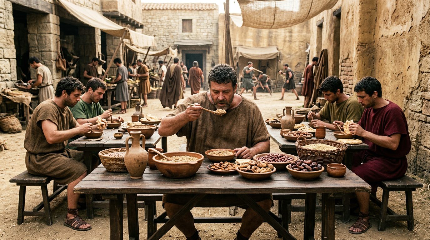 Gladiators Were Vegetarians Called Barley Men - Historical illustration