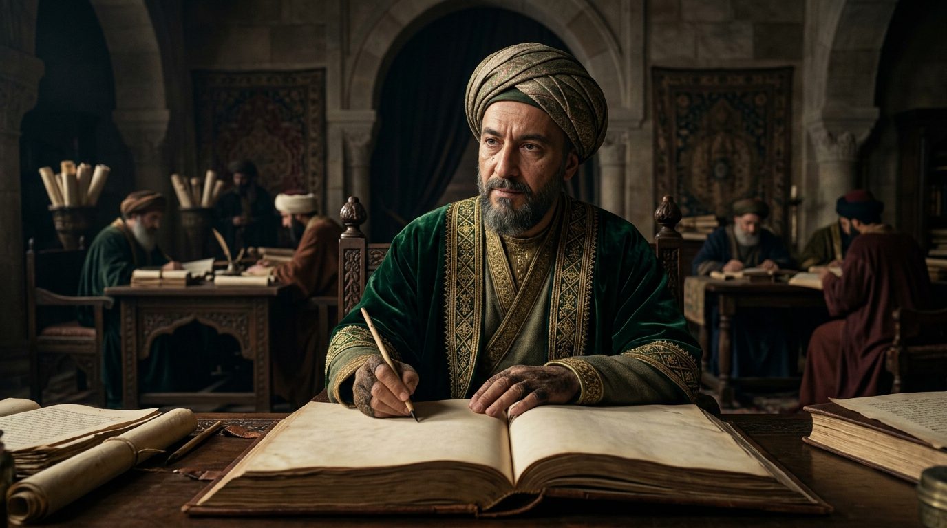 Ibn Sina Revolutionized Medicine with The Canon in 1025 CE - Historical illustration