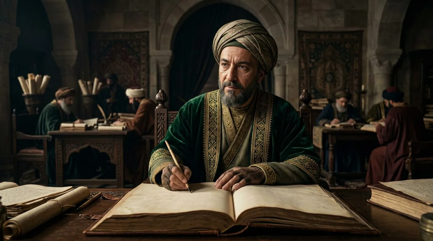 Ibn Sina Revolutionized Medicine with The Canon in 1025 CE - Historical illustration