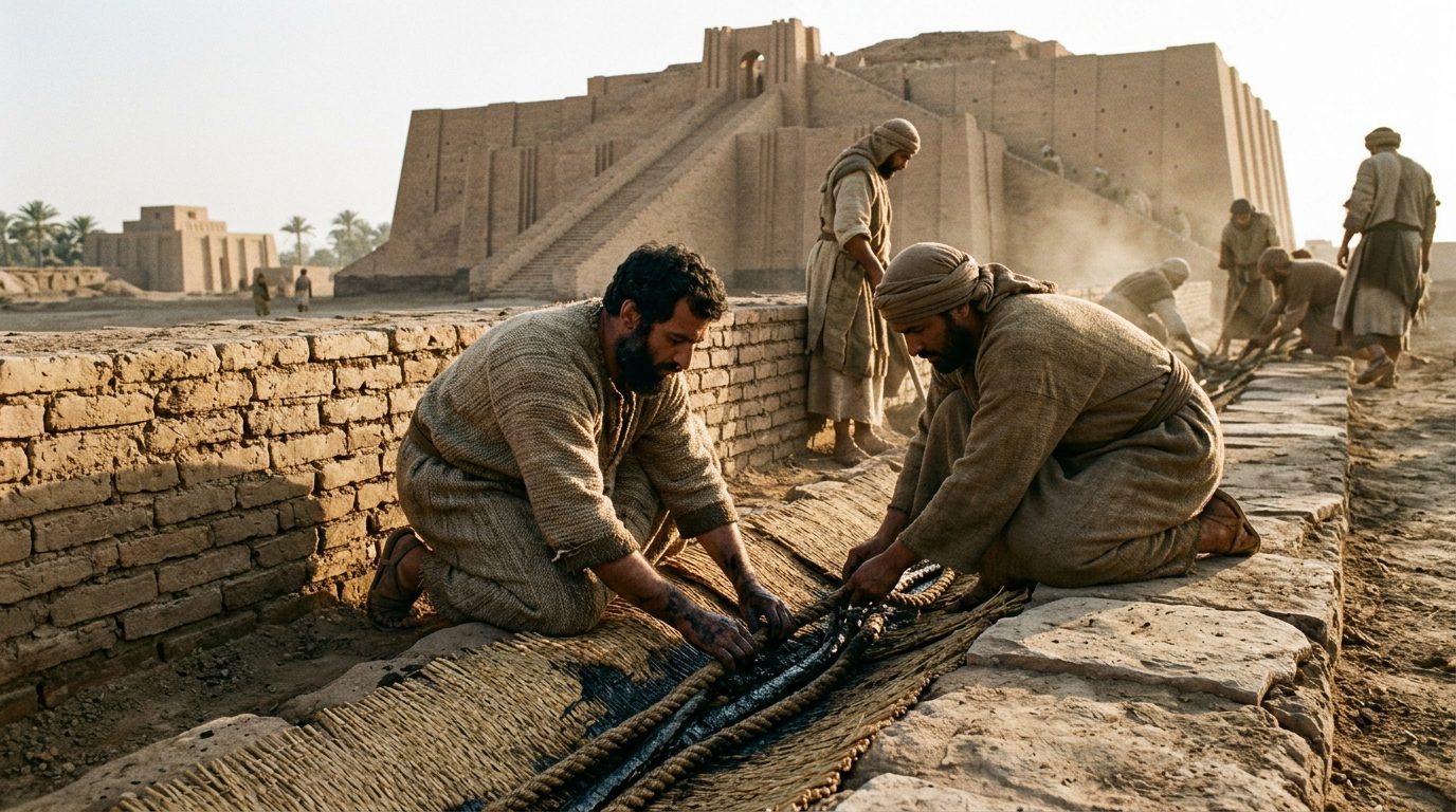 Mesopotamian Ziggurats Featured Self-Draining Foundations - Historical illustration