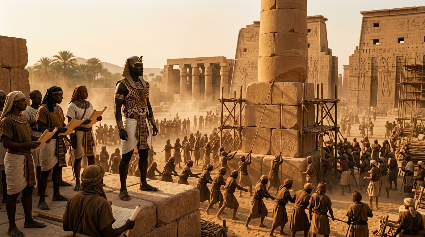 Taharqa Built More Monuments Than Any Pharaoh in 400 Years - Historical illustration