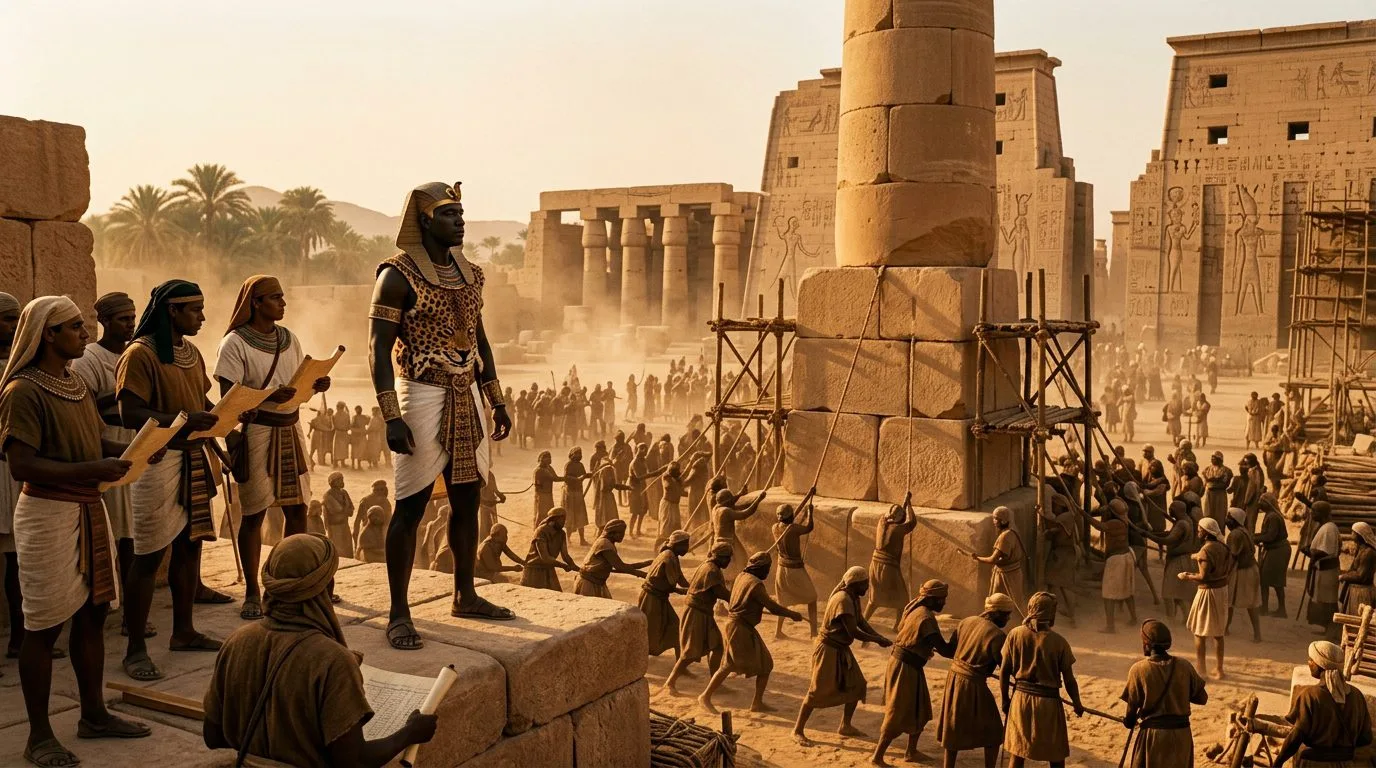 Taharqa Built More Monuments Than Any Pharaoh in 400 Years - Historical illustration