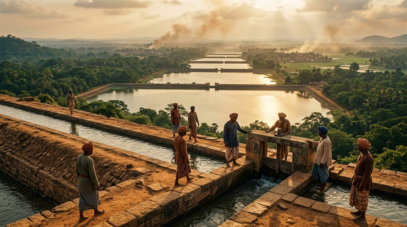 Sri Lankan Tank Cascades: 2,000 Years of Linked Reservoirs - Historical illustration
