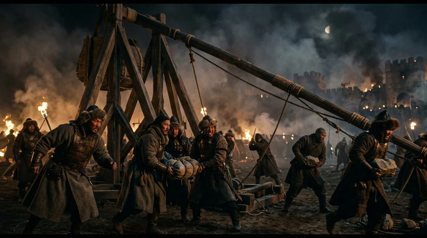 Siege Warfare Technology: Castles and Catapults - Historical illustration