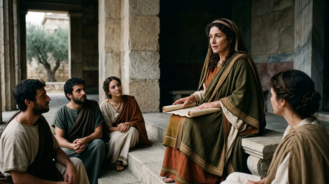 Aristoclea: The Delphic Teacher of Philosophical Wisdom - Historical illustration