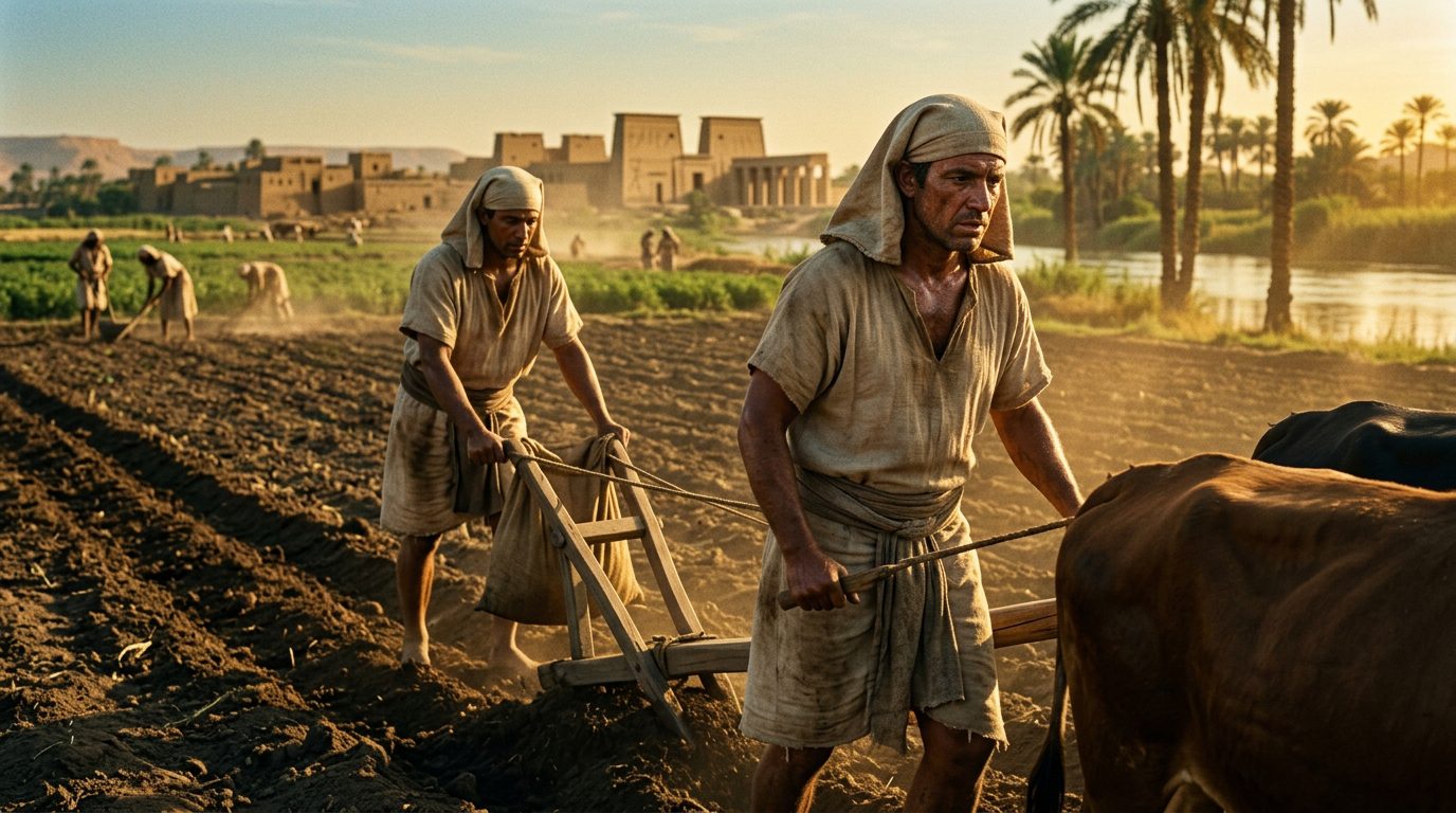 The Plow That Revolutionized Agriculture - Historical illustration
