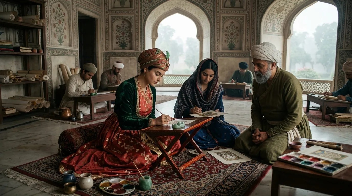 Mughal Princess Nadira Banu Created Miniatures Using Brushes With Just 3 Hairs - Historical illustration