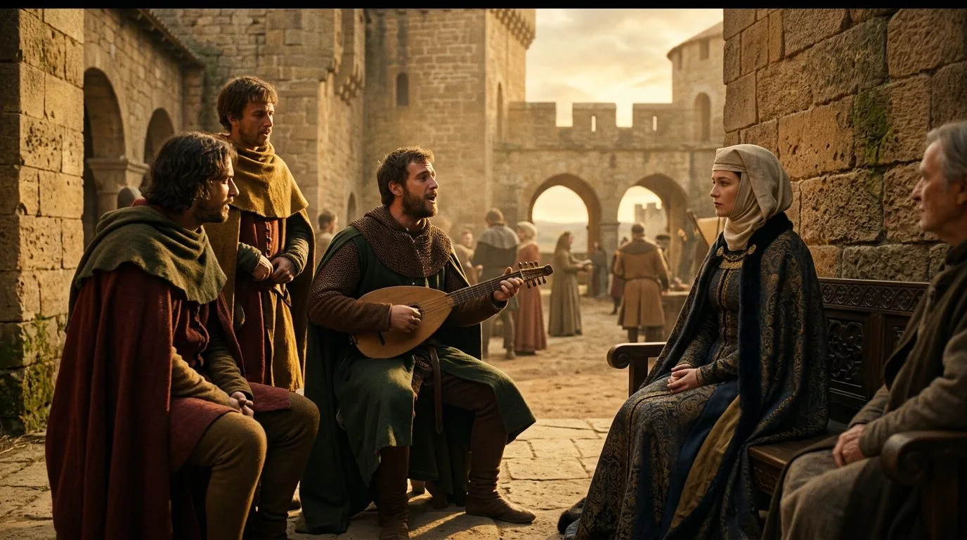 Troubadours Invented Courtly Love That Worshipped Unavailable Women - Historical illustration