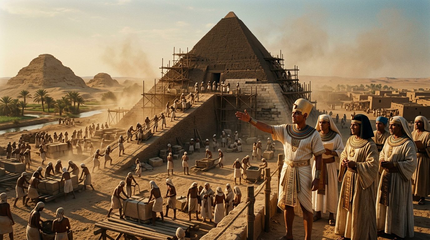 Khendjer Built a Pyramid Despite Ruling During Egypt’s Most Chaotic Period - Historical illustration