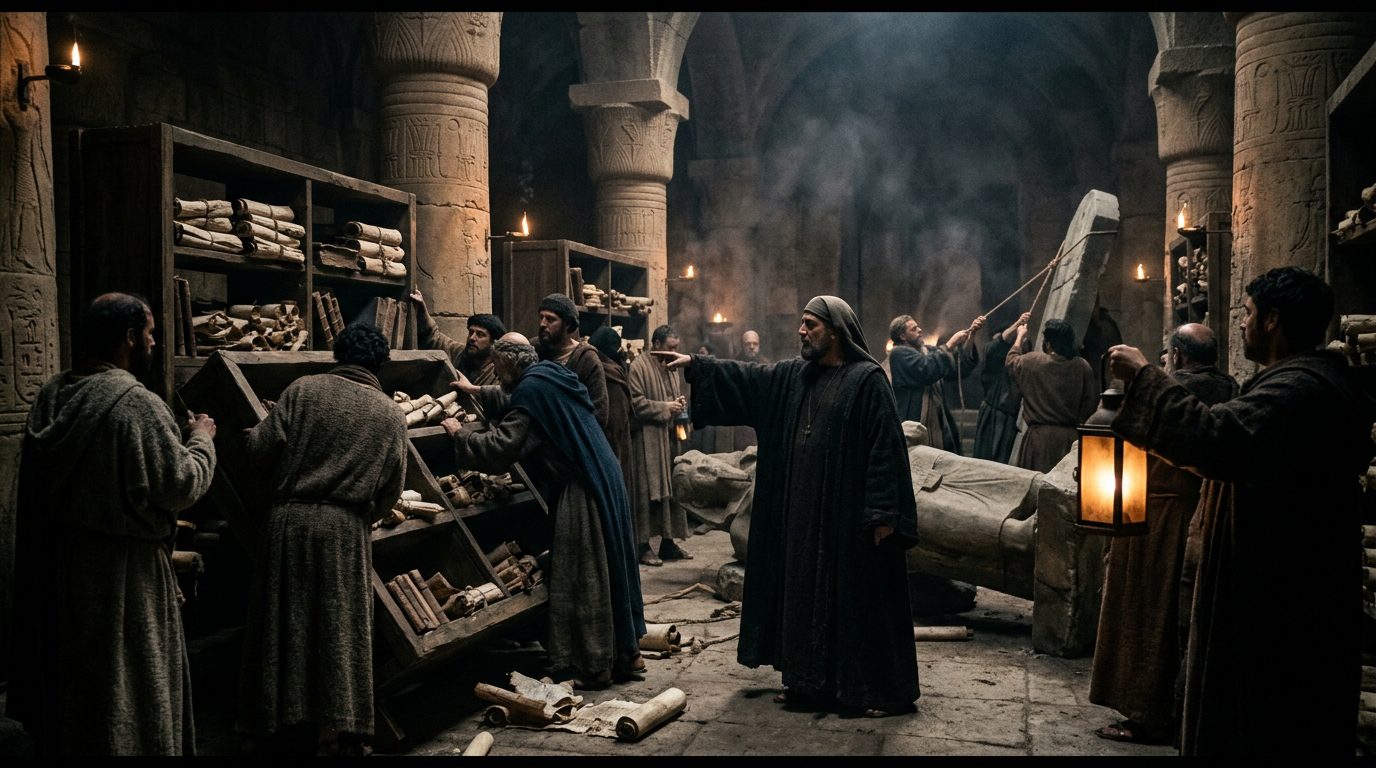 Serapeum of Alexandria: Christians Destroyed Pagan Science in 391 CE - Historical illustration