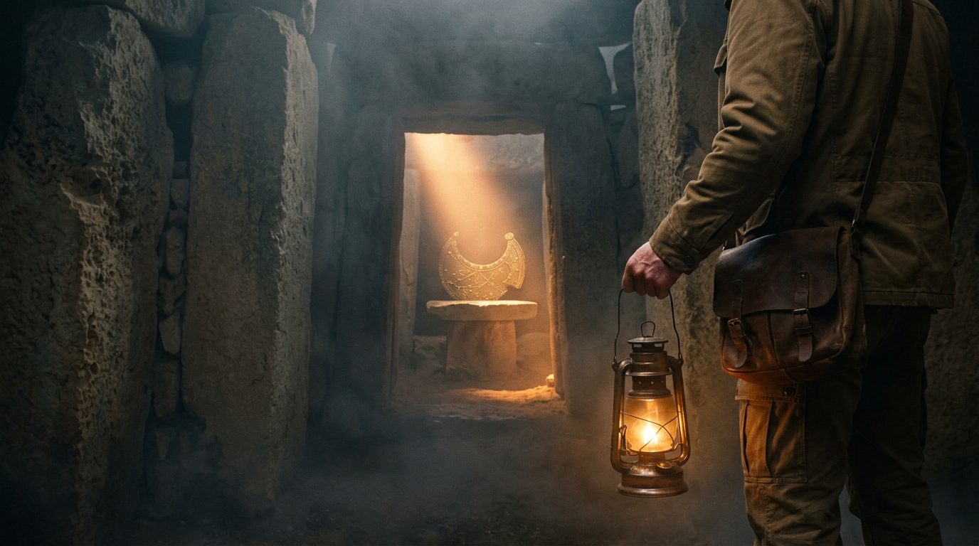 Mnajdra Temple’s Doorway Frames Cosmic Order - Historical illustration