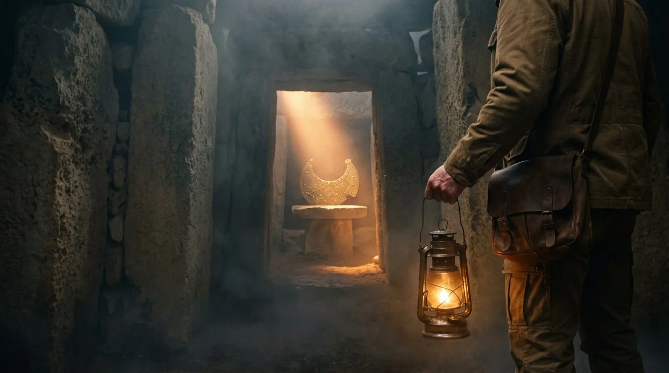 Mnajdra Temple’s Doorway Frames Cosmic Order - Historical illustration
