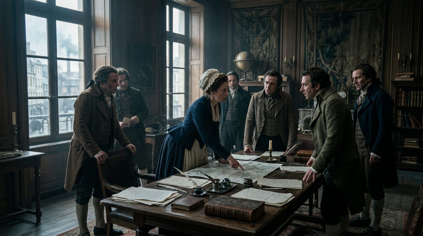 Madame Roland’s Salon: The Girondin War Room - Historical illustration