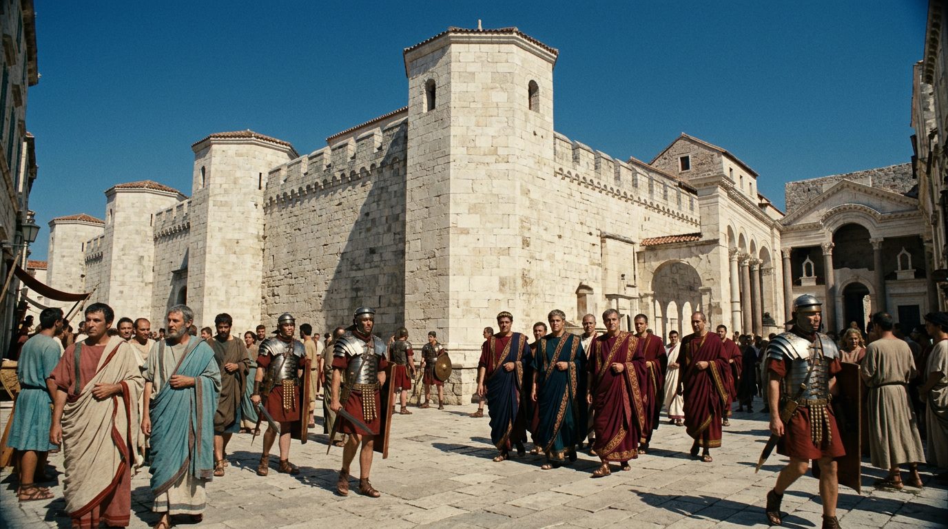Diocletian’s Palace City Within Walls - Historical illustration