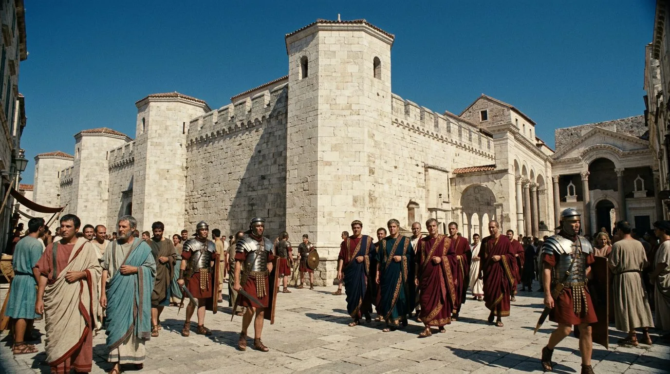 Diocletian’s Palace City Within Walls - Historical illustration