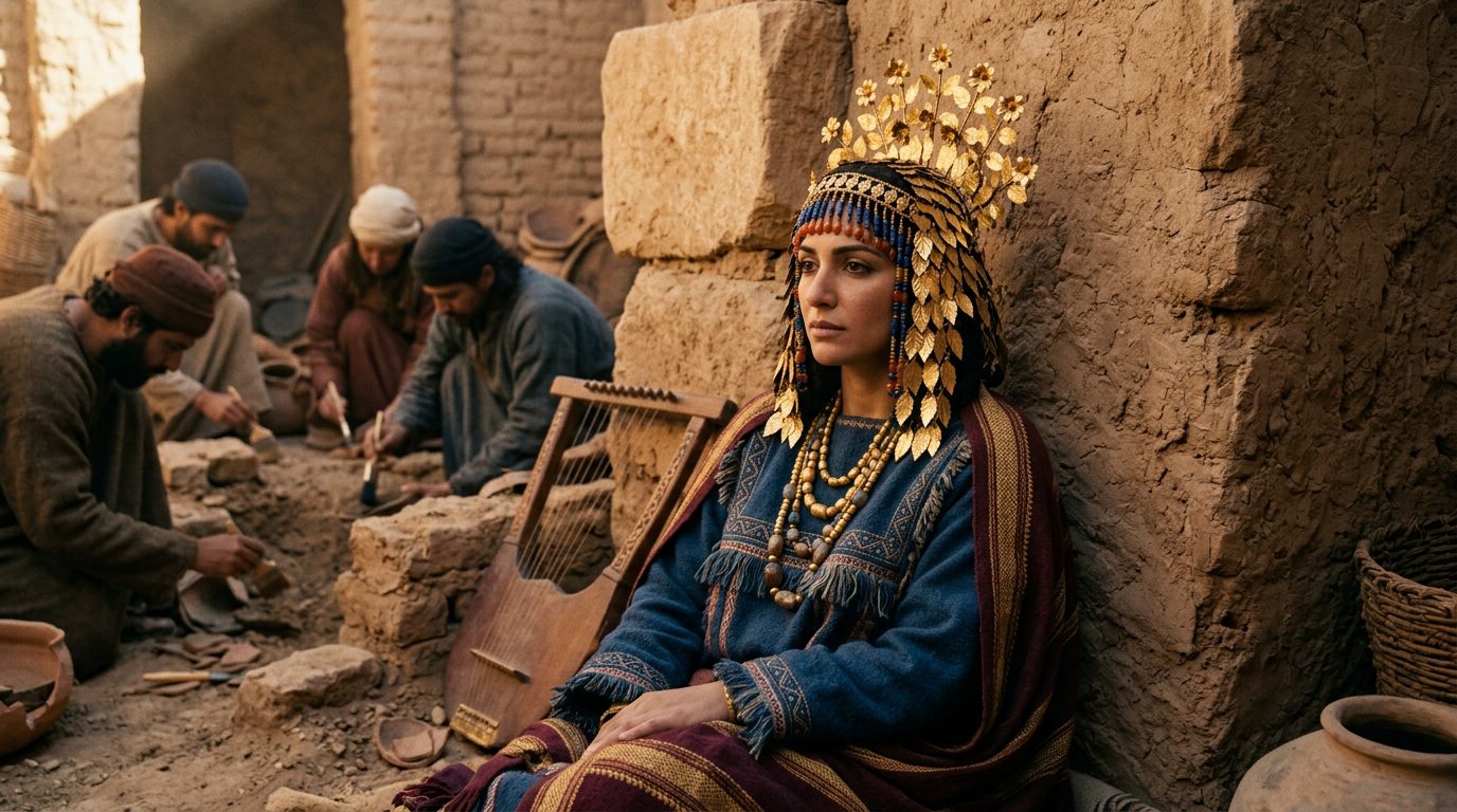 Shub-ad - Royal Lady of Ur Whose Tomb Revealed Ancient Splendor - Historical illustration