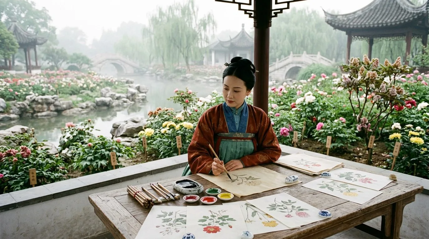 Fang Wanyi Painted 200 Species of Flowers From Her Family’s Botanical Garden - Historical illustration