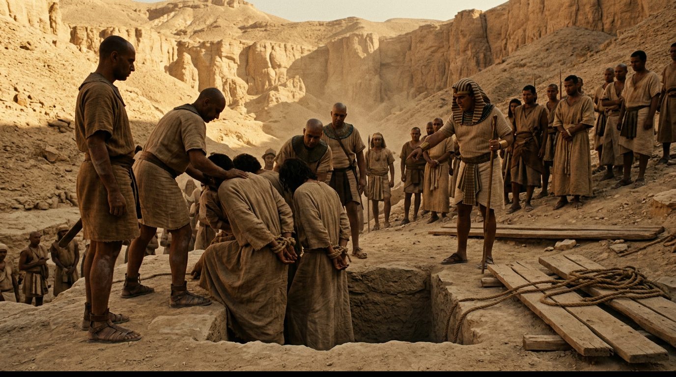 Tomb Robbers Buried Alive: Ultimate Irony in the Valley of the Kings - Historical illustration