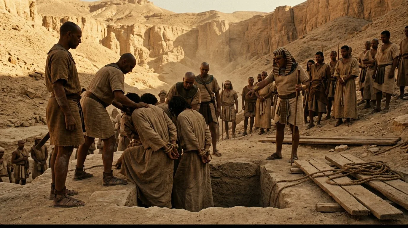 Tomb Robbers Buried Alive: Ultimate Irony in the Valley of the Kings - Historical illustration