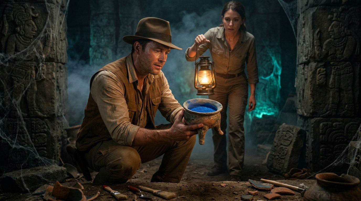 Maya Blue Pigment That Resists Acids, Solvents, and 1,500 Years of Weathering - Historical illustration
